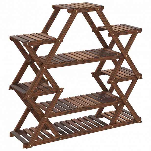 vidaXL Stojan na květiny 110 x 25 x 105 cm masivní jedlové dřevo