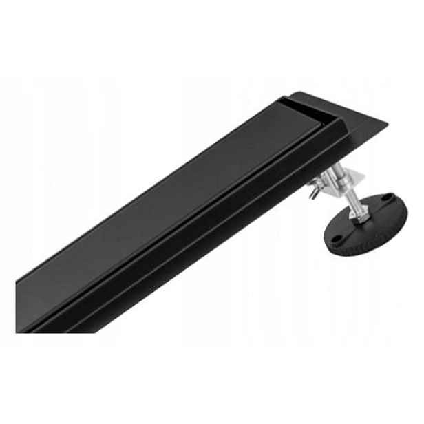 Lineární Odtok 80 CM Otočný Sifon 360 Černý