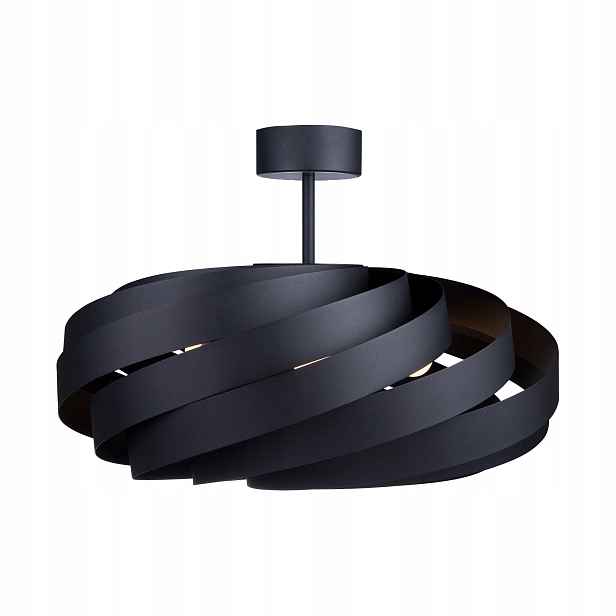 Závěsná lampa černá kovová, moderní, kulatá, 60 cm nad stůl Zuma Line