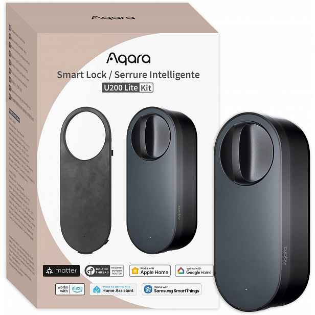 Aqara Smart Lock U200 Lite Černý Inteligentní zámek dveří EL-D03D