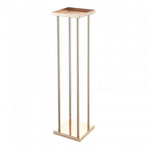 Květinový svatební stojan 200 x 200 x 800 mm, zlatý válec, sada 10 kusů