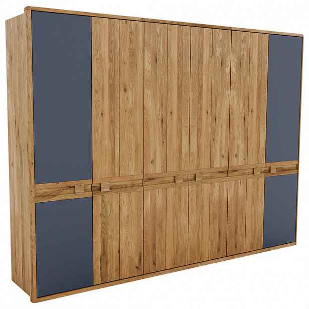 Linea Natura ŠATNÍ SKŘÍŇ, divoký dub, antracitová, dub artisan, divoký dub, 305,6/225/58,5 cm