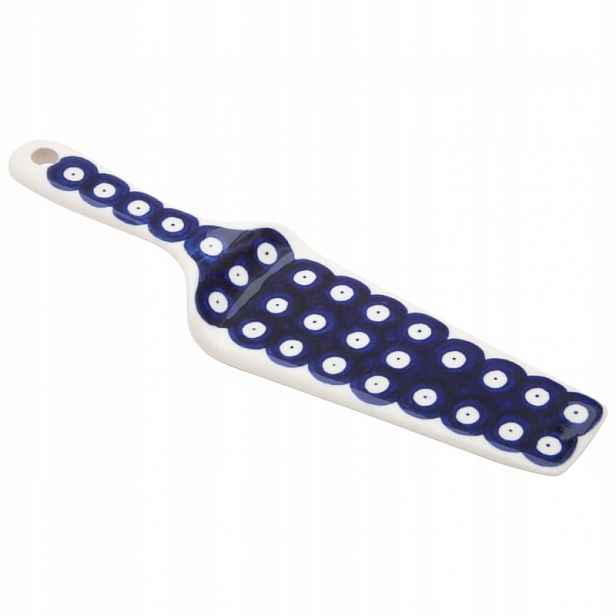 Lopatka na dort 24.5 cm Umělecká keramika Bolesławiec dek 0070A Kropki