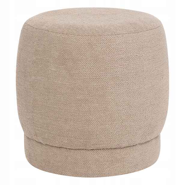 Taburet Amea čalouněný do obývacího pokoje taupe, moderní, ozdobný