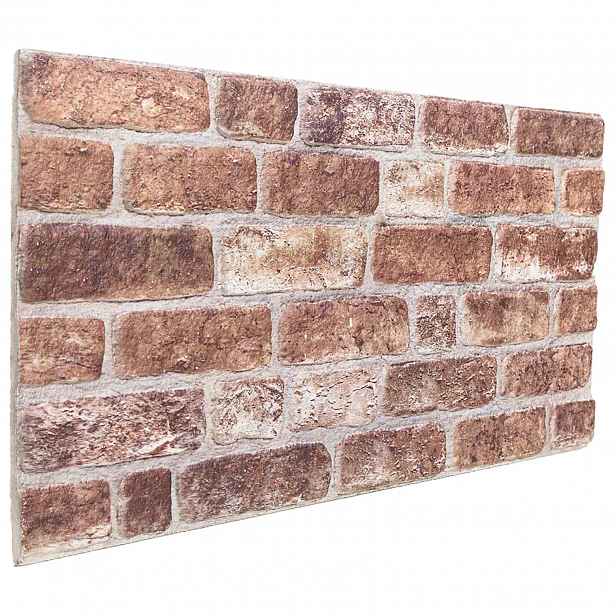 vidaXL Nástěnné panely 10 ks 100 x 50 cm Hnědá EPS pěna