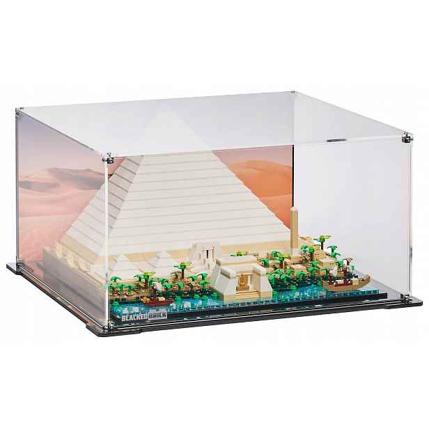 Vitrína s pozadím Blacked Brick pro Lego 21058 Architecture Cheopsova pyramida