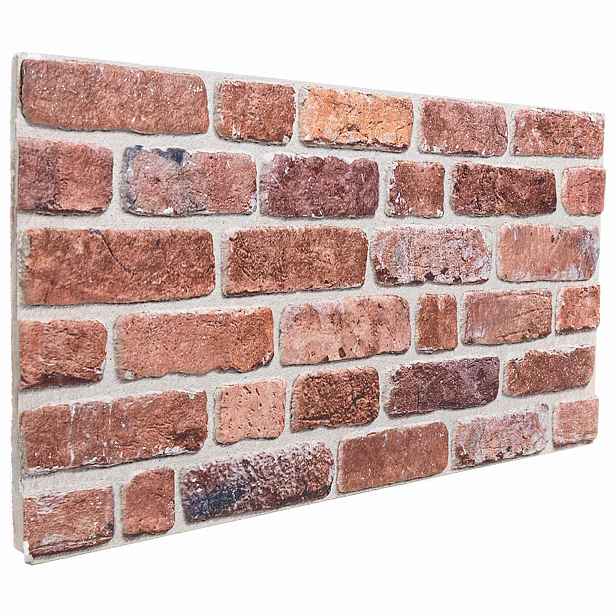 vidaXL Nástěnné panely 10 ks 100 x 50 cm Červená EPS pěna