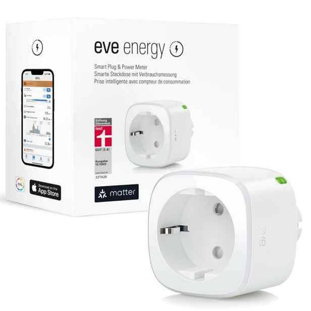 Eve Elgato Energy chytrá elektrická zásuvka Matter iOS 11A 2500W