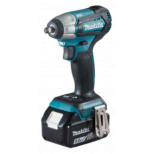 Makita - 18V AKU rázový utahovák, 2x aku Li-ion LXT 5,0 Ah, nabíječka DTW180RTJ