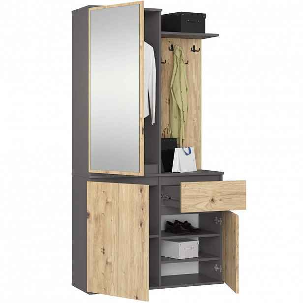 RAUMHIRSCH FURNITURE ŠATNÍK Šedý dub 95/183/35