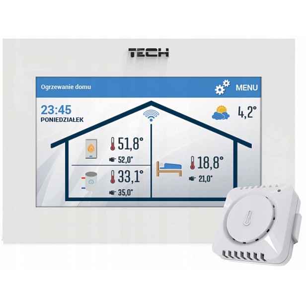 Regulátor Pokojový Termostat Bílý ST-2801 Wifi C Mini Tech