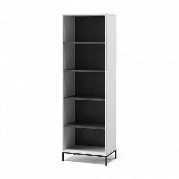 Vicco KNIHOVNA Eliza Bílá 60 x 180 cm s 5 přihrádkami
