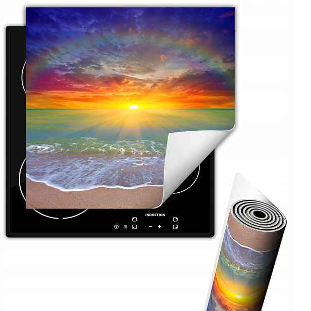 Vinylová Ochranná Podložka Na Indukční Desku 50x52 Pláž moře