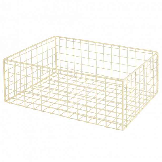 Butlers DEPOSIT Úložný kovový koš 24 x 34 cm - žlutá