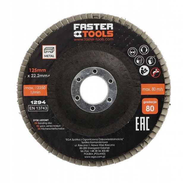 Faster Tools Listový disk 125 80, 50 ks