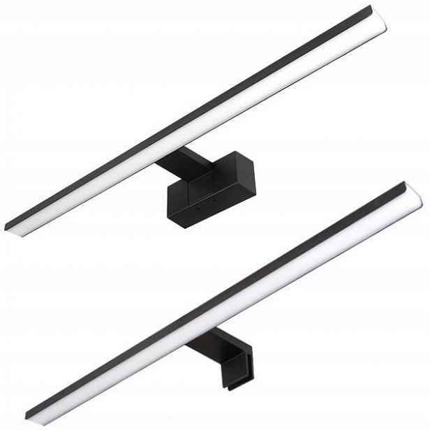 Led koupelnové nástěnné svítidlo 15W černé nad zrcadlo nad nástěnnou skříňku 3v1 IP44