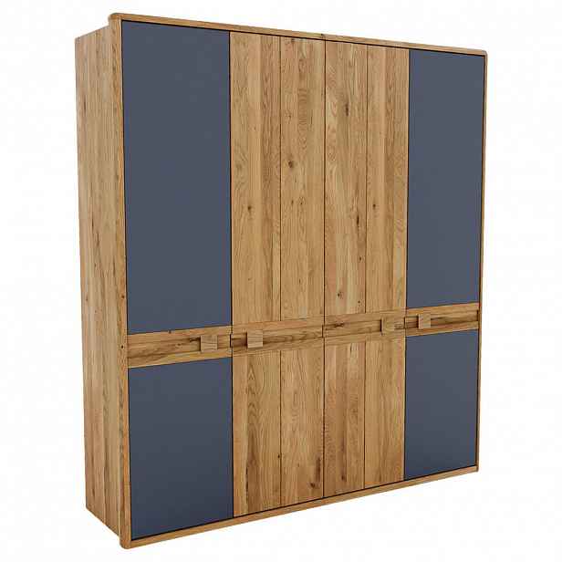 Linea Natura ŠATNÍ SKŘÍŇ, divoký dub, antracitová, dub artisan, divoký dub, 206/225/58 cm