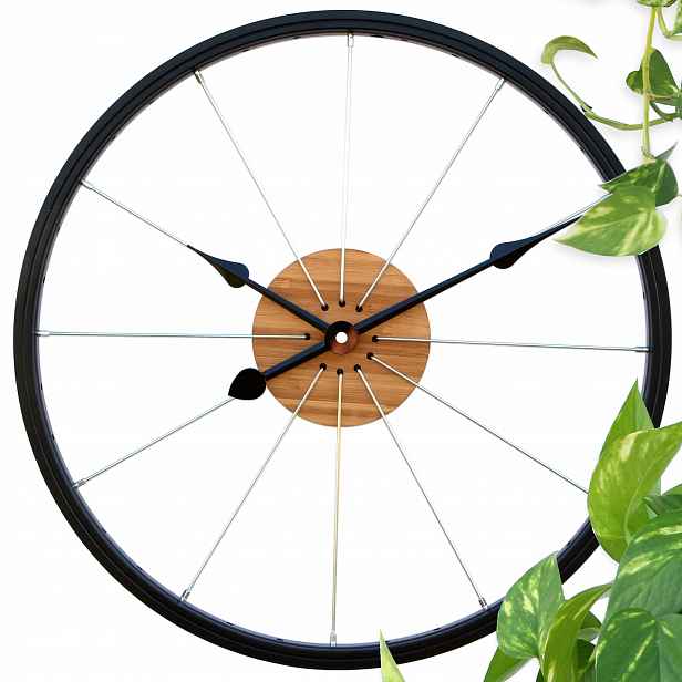 Velký kovový hodinový stroj na kolo Loft Bike 42 cm