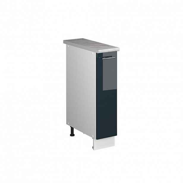 Vicco LÉKÁRNIČKOVÁ SKŘÍŇKA Fame-Line, Tmavě modrá s vysokým leskem/Bílá, 20 cm, PD Mramor