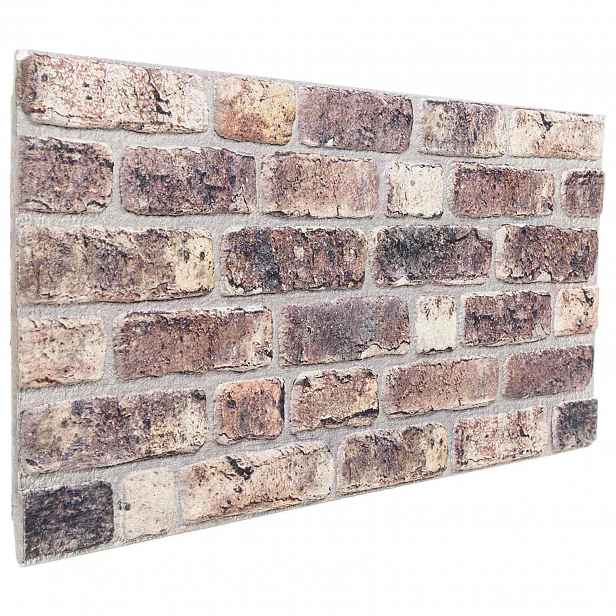 vidaXL Nástěnné panely 10 ks 100 x 50 cm Tmavě hnědá EPS pěna