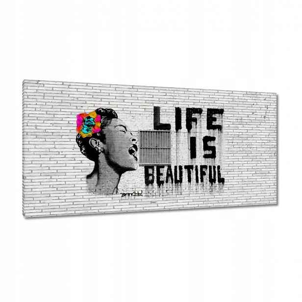 Obrazy 115x55 Banksy Life jsou krásné