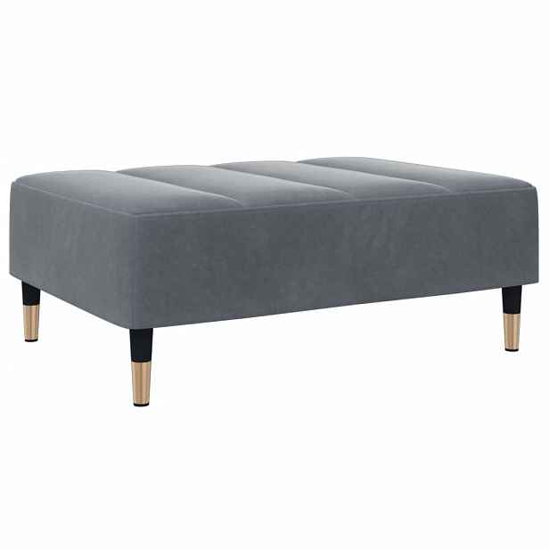 vidaXL Podnožka tmavě šedá 77 x 55 x 31 cm samet