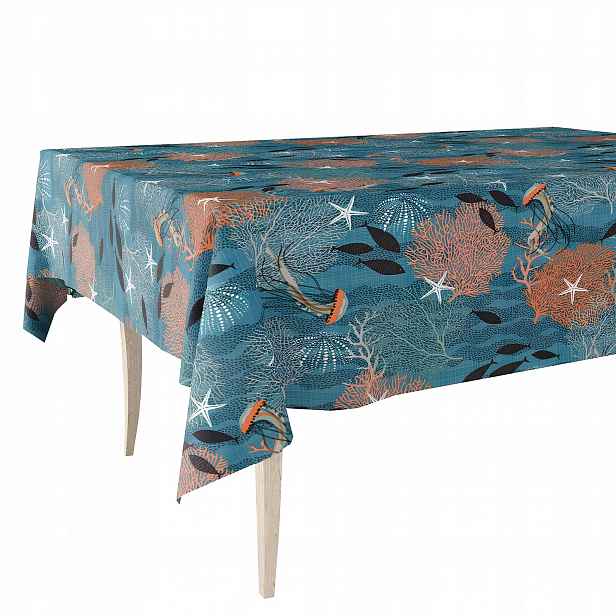 Cerata Hrubý Obrus Z Mořského Cerátu Útes Ryby Medúzy Hvězdice 140x450