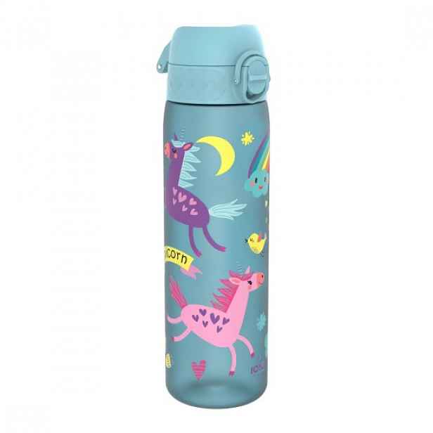 Dětská láhev na vodu SLIM, recyclon, 500 ml, Blue Unicorns - Ion8