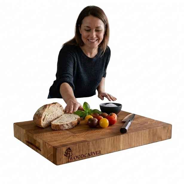 Dřevěná Kuchyňská Krájecí Deska Dubová End-grain 35x25x4 Pk