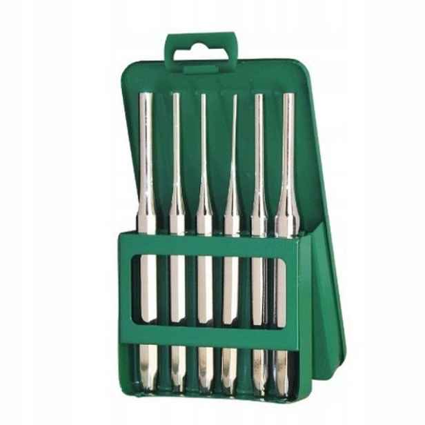 Sada 6 kulatých vyrážečů Ø 2, 3, 4, 5, 6, 8 mm Sata ST09162SJ