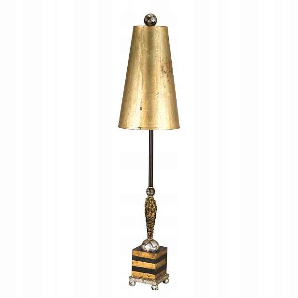 Stolní lampa Art Deco 102 cm černo-zlatá E27 60W Noma Luxe Flambeau