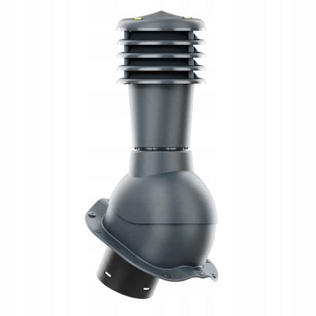 Větrací komín Smartline profil F fi 125 mm, nezateplený, antracitový
