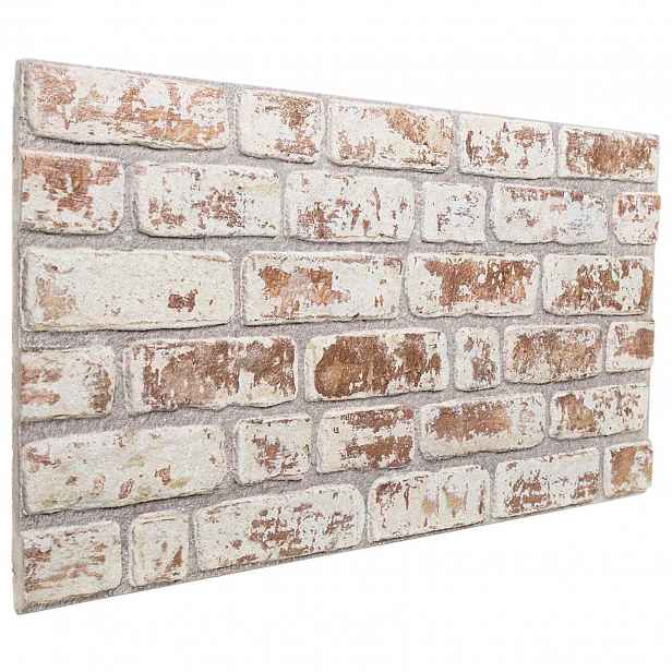 vidaXL Nástěnné panely 10 ks 100 x 50 cm Červená a Bílá EPS pěna