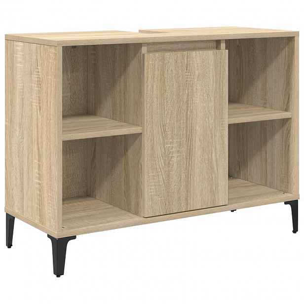 vidaXL Skříňka pod umyvadlo s policí Sonoma dub 80 x 33 x 60 cm