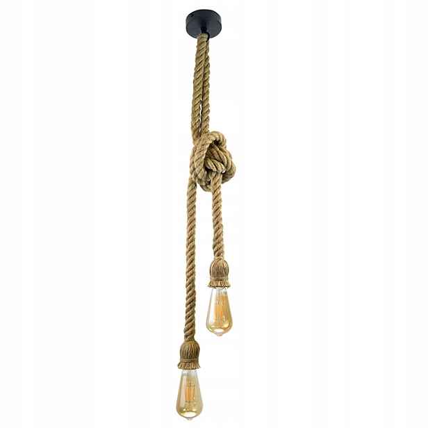 Závěsná stropní svítidlo E27 2x12W černá/béžová Il Mio Rope 307613 Polux
