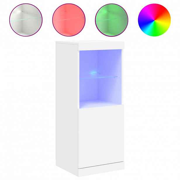 vidaXL Příborník s LED osvětlením bílý 41 x 37 x 100 cm