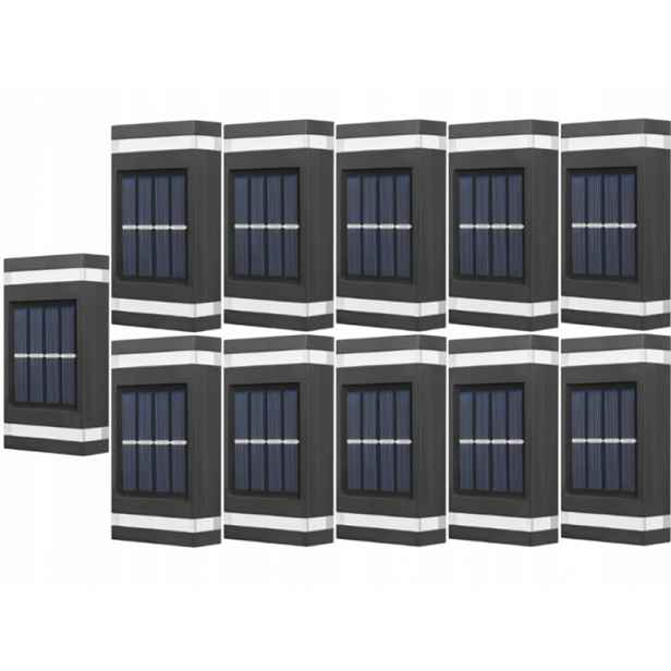 11 x Led solární nástěnné svítidlo na letní domek se senzorem soumraku