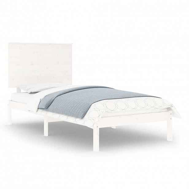 vidaXL Rám postele bílý masivní dřevo 90 x 190 cm jednolůžko