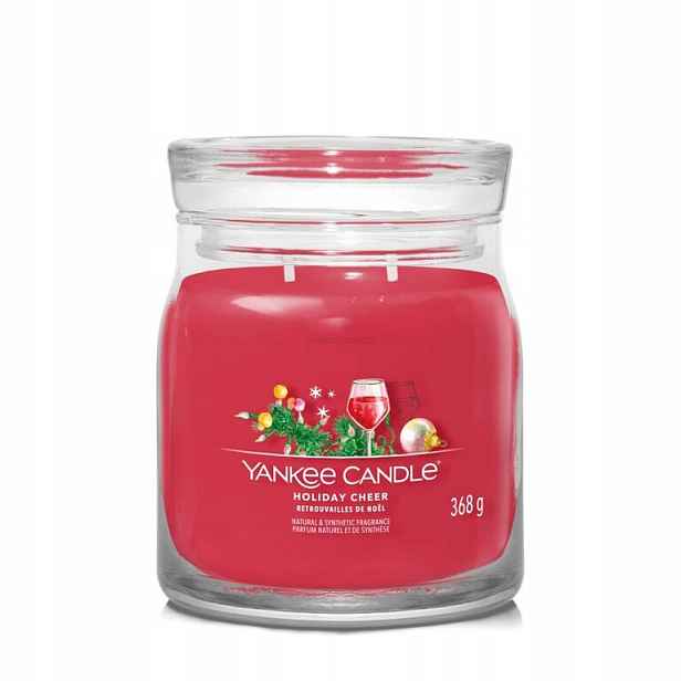 Holiday Cheer – Yankee Candle Signature – střední svíčka se dvěma knoty