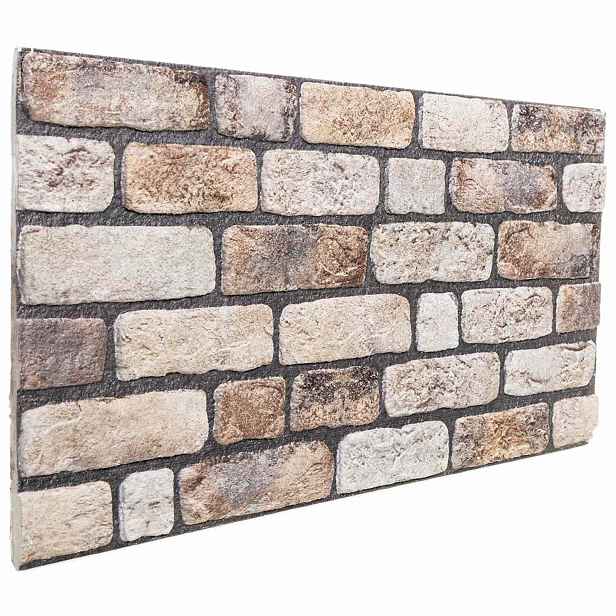 vidaXL Nástěnné panely 10 ks 100 x 50 cm Světle hnědá EPS pěna