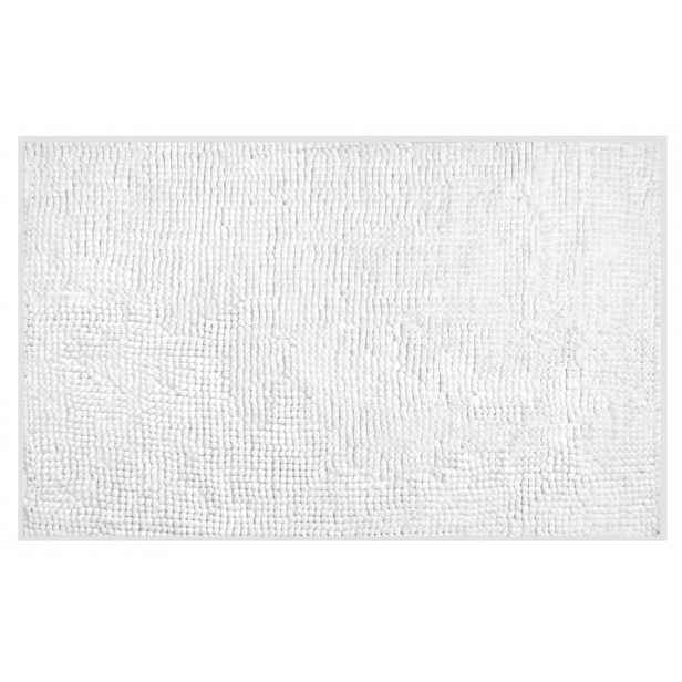 AQUALINE - CHENILL koupelnová předložka 50x80cm, 100% polyester, bílá CH2011