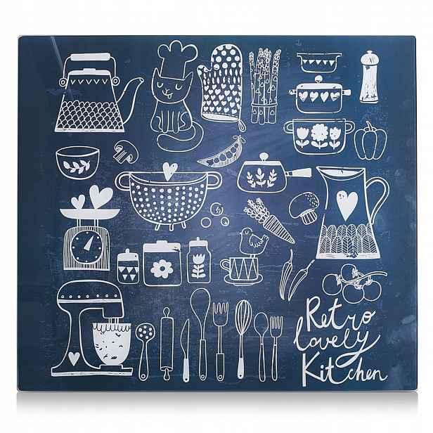 Ochranný skleněný panel Lovely Kitchen na sporáky velká, Zeller