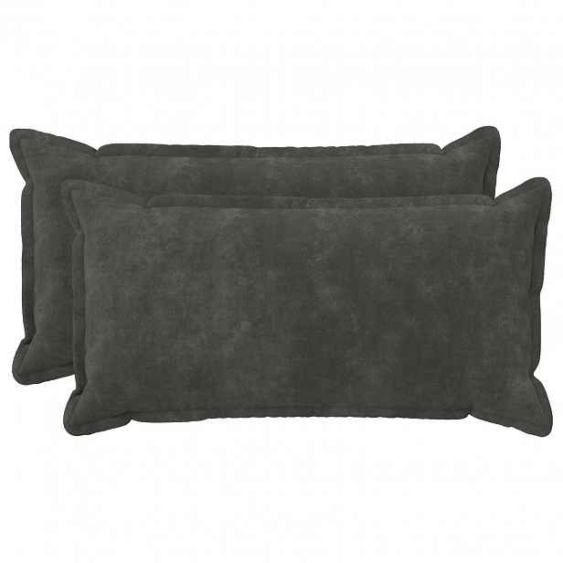 vidaXL Povlak na polštář 2 pcs HOUTEN Antracitová 40 x 80 cm