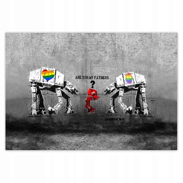 Fototapety Banksy 152x104 Are you my fathers