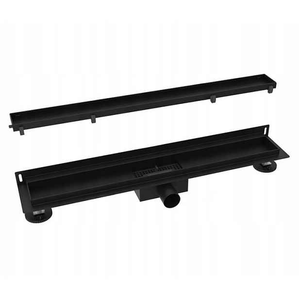 Lineární odtok 2v1 80 cm černý mat
