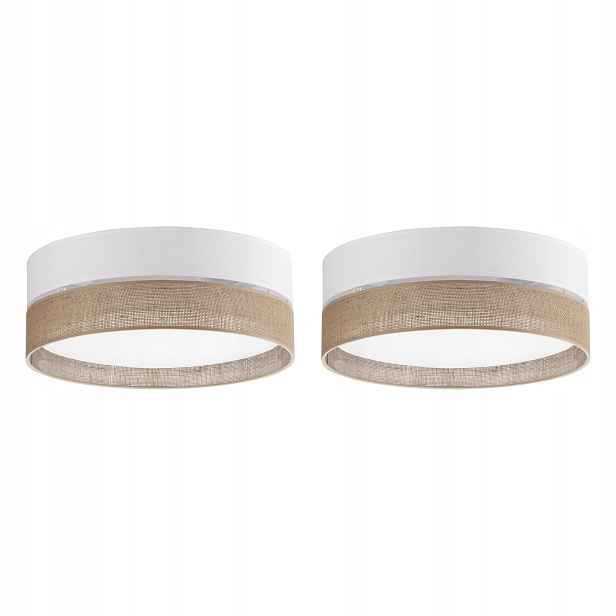 Tk Lighting Sada 2x Stropní nástěnné svítidlo Linobianco Bílá