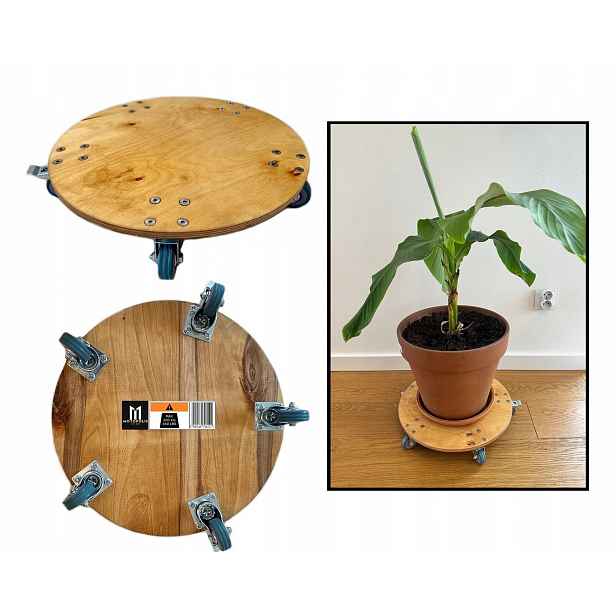 Velká přepravní plošina na kolečkách pod květináč Premium Podstavec 40 cm