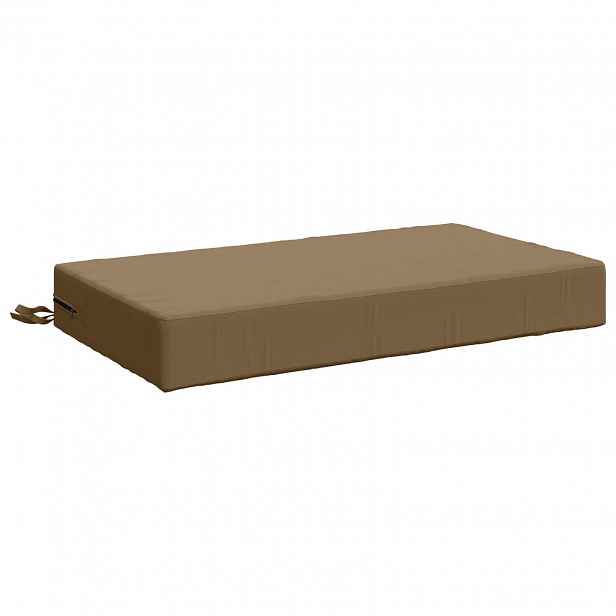 vidaXL Polštář na sedák SOEST 100% polyester Taupe 70 x 40 x 10 cm