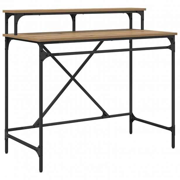 vidaXL Stůl Artisanový dub 100 x 50 x 90 cm Kompozitní dřevo