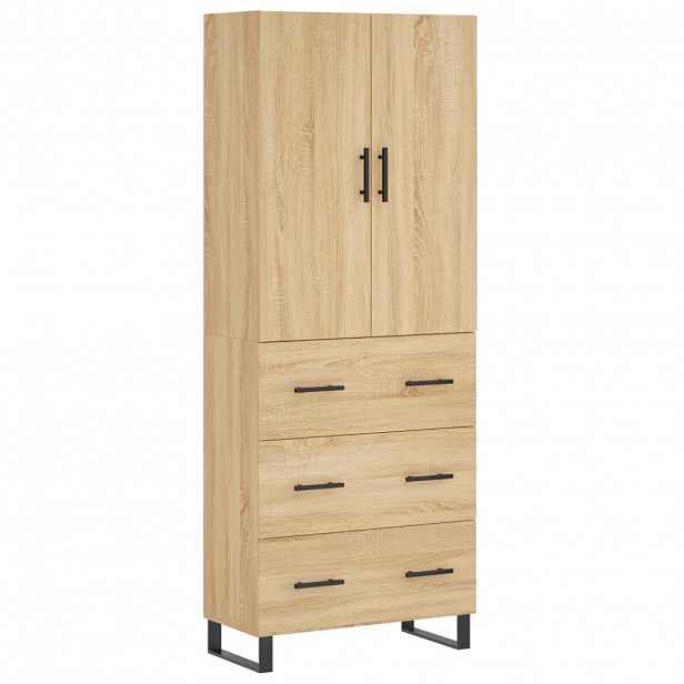 vidaXL Skříň highboard dub sonoma 69,5 x 34 x 180 cm kompozitní dřevo
